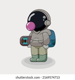 Cosmotaut in vector can be used as icon, background, 
textile (t-shirt, pillow, etc), poster, postcard, etc.