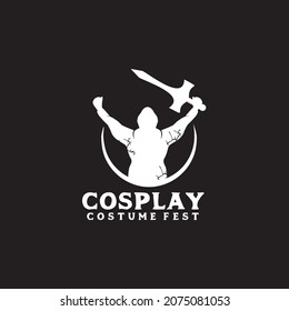 Cosplay costume store vector logo design