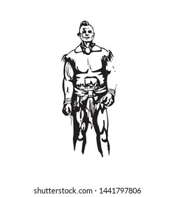 A Cossack character. Ukrainian warrior