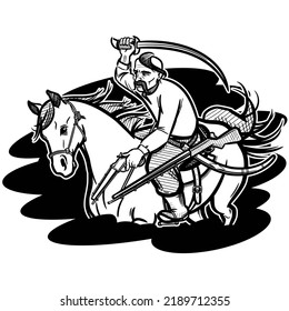 a Cossack on a horse