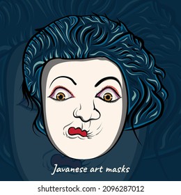 Cossy woman mask original art from East Java 83