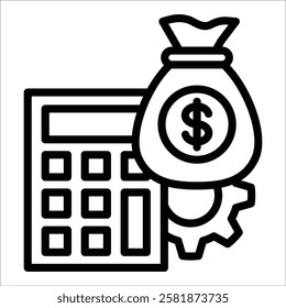 Cost Accounting Icon Element For Design