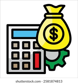 Cost Accounting Icon Element For Design