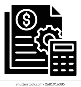 Elemento De Icono De Contabilidad De Costes Para Diseño
