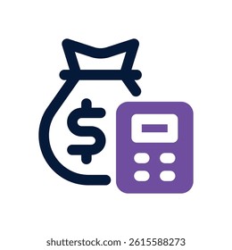 cost allocation dual tone icon. Sleek and modern vector icon for websites, mobile apps, marketing materials, and corporate design. Fully scalable and ready to use.