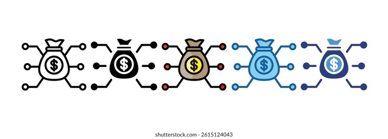 Cost Allocation Icon Element For Design