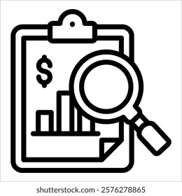 Cost Analysis Icon Element For Design