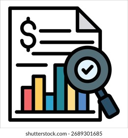Kostenanalyse-Symbolelement für Entwurf