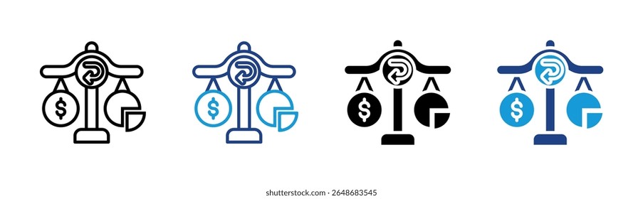 Elemento De Icono De Balance De Costes Para Diseño