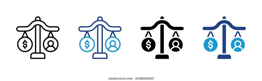 Elemento De Icono De Balance De Costes Para Diseño