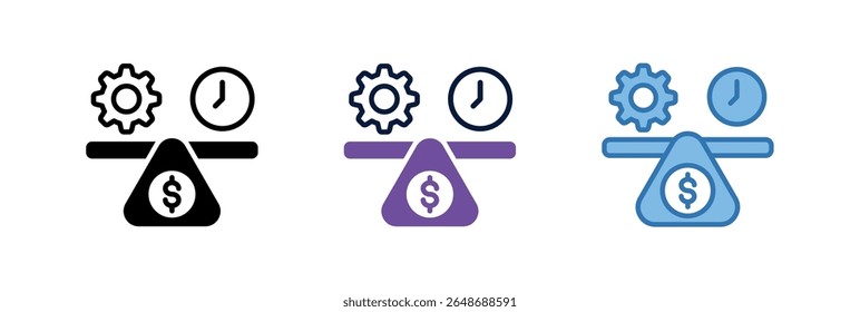 Elemento De Icono De Balance De Costes Para Diseño