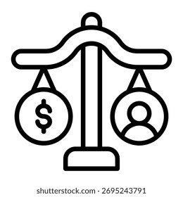 Elemento De Icono De Balance De Costes Para Diseño