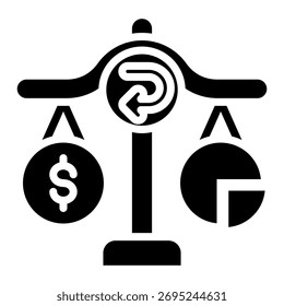 Elemento De Icono De Balance De Costes Para Diseño