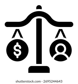 Elemento De Icono De Balance De Costes Para Diseño
