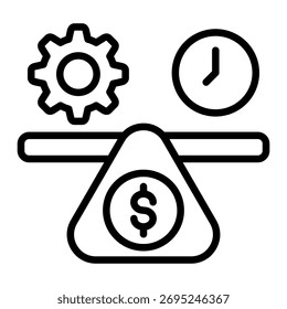 Elemento De Icono De Balance De Costes Para Diseño