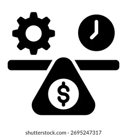 Elemento De Icono De Balance De Costes Para Diseño