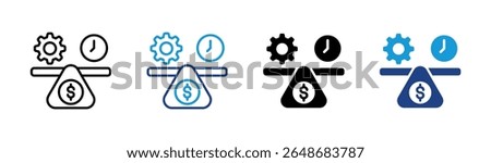 Cost Balance Icon Element For Design