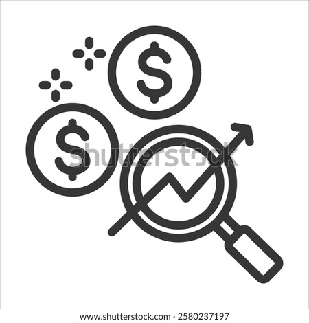 Cost Benefit Analysis Outline Icon Vector Illustration