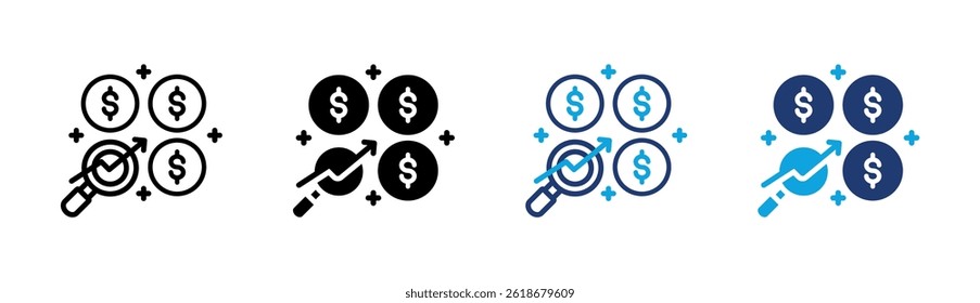 Cost Benevit Analysis Icon Element For Design