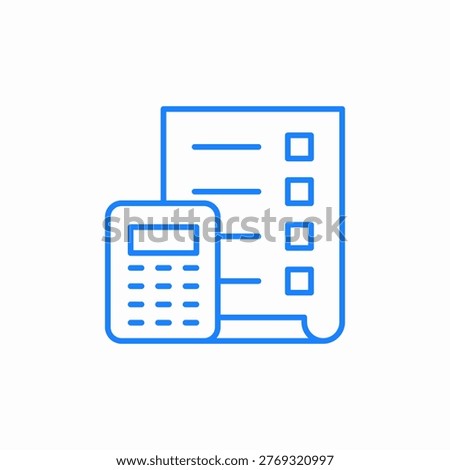 cost calculation icon sign vector