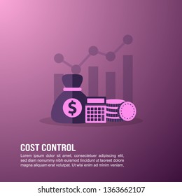 Cost control concept illustration design. 