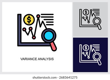 Cost Control icon Multi Style Vector Illustration