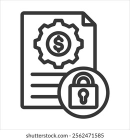 Cost Control Outline Icon Vector Illustration