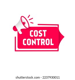 Cost control symbol design. Vector icon.