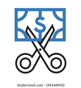 Cost Cutting money vector Icons