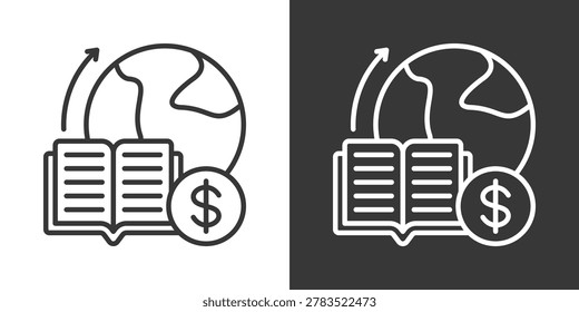 Cost Education Icon Set Vector Collection Isolated In Black And White