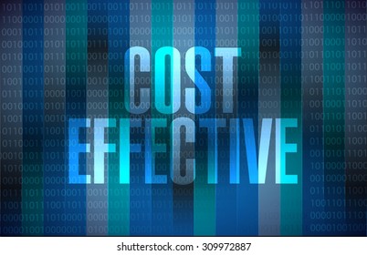 Cost effective binary sign concept illustration design graphic