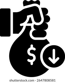 Ilustración vectorial de glifos de iconos rentable