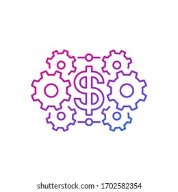 diseño de línea rentable, icono