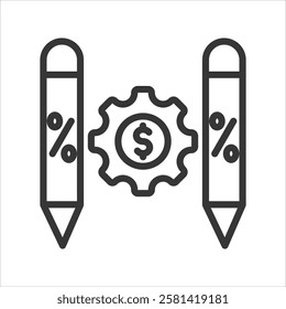 Cost Effective Icon Vector Illustration Outline