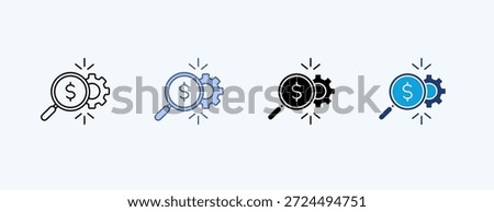 Cost Effectiveness Multiple Icon Illustration Vector