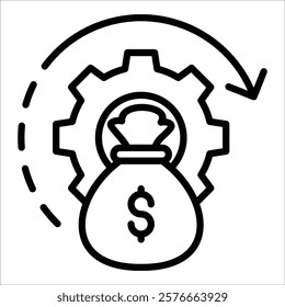 Cost Efficiency Icon Element For Design