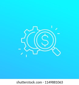 cost efficiency, line icon