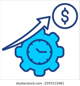 Cost Efficiency Simple Icon Vector Illustration Concept