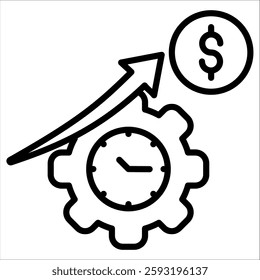 Cost Efficiency Simple Icon Vector Illustration Concept