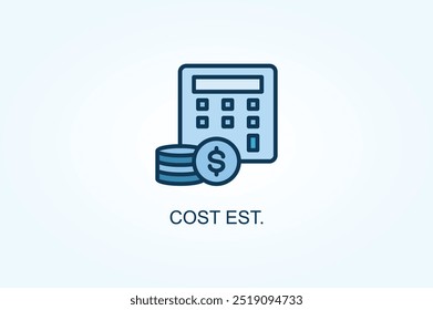 Cost Est. vector or logo sign symbol illustration