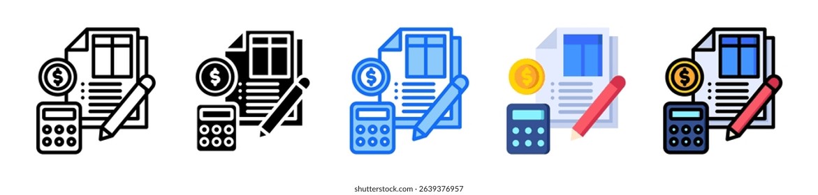 Cost Estimate Icon Element For Design