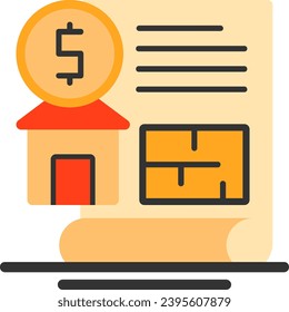 Diseño de vectores de iconos planos de estimación de costos