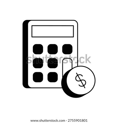 Cost Estimation icon clean and modern vector illustration