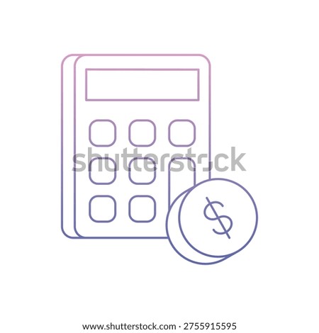Cost Estimation icon clean and modern vector illustration