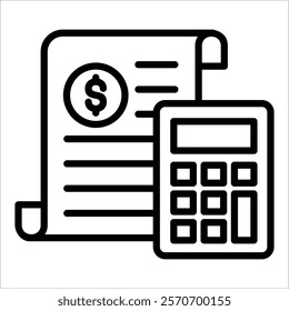 Cost Estimation Icon Element For Design