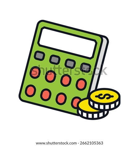 cost estimation icon with white background vector stock illustration