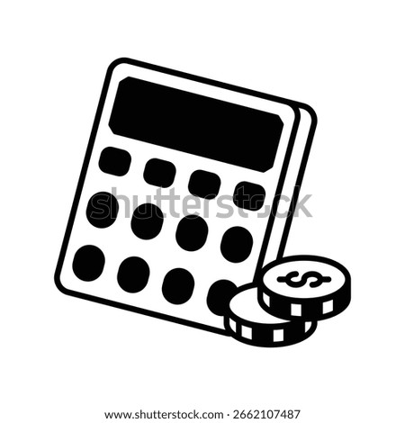 cost estimation icon with white background vector stock illustration