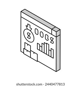 cost of goods sold cogs report isometric icon vector. cost of goods sold cogs report sign. isolated symbol illustration