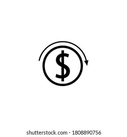 cost icon, decrease, increase icon vector symbol isolated illustration white background