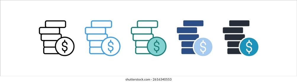 Cost Icon In Different Style Vector